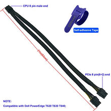 Load image into Gallery viewer, COMeap CPU 8 Pin Male to Dual 8 Pin(6+2) Male PCIe Power Adapter Cable for Dell PowerEdge T620 T630 T640 and NVIDIA Tesla GPU 21-inch(53cm)