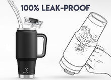 Load image into Gallery viewer, Meoky 32 oz Tumbler with Handle, Insulated Tumbler with Lid and Straw, Stainless Steel Travel Mug, Keeps Cold for 24 Hours, 100% Leak Proof, Fits in Car Cup Holder (Night)