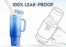 Load image into Gallery viewer, Meoky 40 oz Tumbler with Handle and Straw, Insulated Tumbler with Lid and Straw, Stainless Steel Travel Mug, Keeps Cold for 34 Hours, 100% Leak Proof, Fits in Car Cup Holder (Sky)