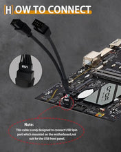 Load image into Gallery viewer, COMeap USB Header Splitter, Motherboard 9 Pin USB 2.0 to Dual 9 Pin Extension Header Cable for PC Computer Internal Motherboard USB Hub (Pack of 2)