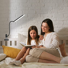Load image into Gallery viewer, RAOYI LED Desk Lamp, 5W USB Clip on Light Eye-Caring Reading Clamp Table Lamp with 48 LEDs Flexible Gooseneck, 3 Color Modes and 14 Brightness Levels for Office Bedroom Study (Black)