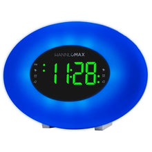 Load image into Gallery viewer, HANNLOMAX HX-162CR AM/FM PLL Radio with Alarm Clock, RGB Mood Light (7 Colors) and Dynamic Mode, 1" LED Display with dimmer Function, AC Operation only (Pink)