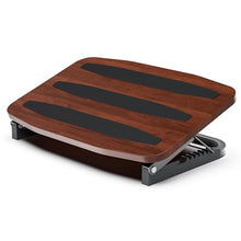 Load image into Gallery viewer, Adjustable Under Desk Foot Stool - Ergonomic Foot Rest with 7 Angles - Walnut