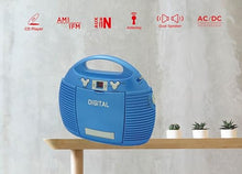Load image into Gallery viewer, HANNLOMAX HX-327CD Portable CD Player with AM/FM Radio, Aux-in, AC/DC Dual Power Source. (Blue)