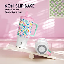 Load image into Gallery viewer, Meoky 32 oz Tumbler with Handle and Flip Straw, 100% Leakproof Tumbler with Lid and Straw, Stainless Steel Insulated Cup, Cupholder Friendly, Keeps Cold for 24 Hours (Leopard)