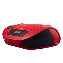 Load image into Gallery viewer, HANNLOMAX HX-328CD Portable CD Boombox with AM/FM Radio, Bluetooth, USB Port for MP3 Playback, Aux-in AC/DC Dual Power Source. (Red)