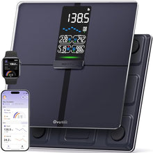 Load image into Gallery viewer, Ovutek Professional Smart Scale for Body Weight, BMI, Body Fat, Muscle Mass, Highly Accurate Body Composition Weighing Machine, Bathroom Digital Scale Large Display Sync with Fitness App, 450lb