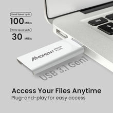 Load image into Gallery viewer, MMOMENT MU39 256GB USB 3.1 Gen1 Flash Drive, Read Speed up to 100MB/s, Retractable Design Thumb Drive