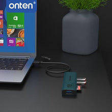 Load image into Gallery viewer, USB C USB A HUB, USB 3.2 GEN 2 10G Speed, USB A/USB C to USB A Adapter.with 3 USB A Ports(10G) and UHS-II SD/TF Ports, USB C UHS-II SD Card Reader Compatible with SD/SDHC/SDXC/Micro SD