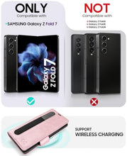 Load image into Gallery viewer, OCASE Compatible with Samsung Galaxy Z Fold7 Wallet Case with S Pen Holder, PU Leather Flip Folio Phone Cover with Card Slots, RFID Blocking, Kickstand & Wrist Strap for Z Fold 7 2025, Pink