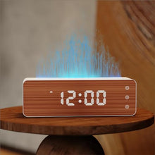 Load image into Gallery viewer, ClocTeck Flame Diffuser Humidifier, 700ml Large Fire Diffuser Humidifier for Desk, Full-Color Adjustable, Time & Humidness Display, 26dB Quiet, Cool Mist Diffuser, Essential Oil Diffuser for Bedroom