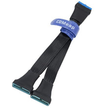 Load image into Gallery viewer, COMeap USB 3.0 Header Splitter Extension Cable, Small Mini USB 3.0 19/20 Pin 1 to 2 Y Splitter Internal Adapter for Motherboard 5.9-inch (15cm)