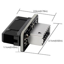 Load image into Gallery viewer, COMeap USB 3.2 Gen 1 to USB 3.2 Gen 2 Header Adapter, USB 3.1 Type-E Key-A to USB 3.0 20 Pin Header Converter for Type C Motherboard (Vertical Type)