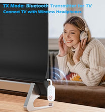 Load image into Gallery viewer, KAIY Airplane Bluetooth Adapter for Headphones, Bluetooth Transmitter for TV PC Headphones, Music Receiver for Home Stereo/Speakers, 3.5mm AUX Jack Wireless Audio Adapter for Car/Boat/Gym