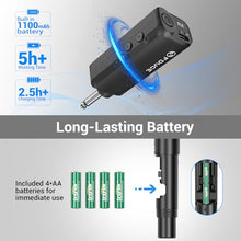 Load image into Gallery viewer, FDUCE Wireless Microphone, UHF Dual Cordless Dynamic Mic System with Rechargeable Receiver, for Karaoke Singing, Wedding, DJ, Party, Speech, Church, Class Use, 200ft (W60)