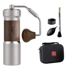 Load image into Gallery viewer, 1Zpresso K-Ultra Manual Coffee Grinder Silver with Carrying Case, Assembly Consistency Grind Stainless Steel Conical Burr, Foldable Handle, Numerical External Adjustable Setting, All-Round Grinder