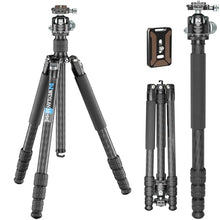 Load image into Gallery viewer, 72.6'' Carbon Fiber Tripod Camera Monopod WEYLLAN Heavy Duty Tripod for Camera, 32.5mm Tube, Professional Camera Tripod with 44mm Arca Low Profile Ball Head, Dslr Tripod Stand for Telescope, Camcorder