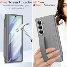 Load image into Gallery viewer, YQODSZ Finger Strap for Samsung Galaxy Z Fold 7 Case with S Pen Holder & Stylus, Z Fold7 Hand Strap Case Kickstand Full Coverage Screen Protector Hinge Protection Wristband Case for Z Fold 7 Grey