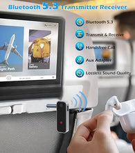 Load image into Gallery viewer, KAIY Bluetooth 5.3 Transmitter Receiver, Bluetooth Transmitter for TV/AirPods/Headphone/Airplane, Aux Wireless Adapter for Car, Audio Receiver for Home Stereo/Car Stereo/Speakers