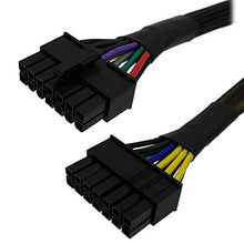Load image into Gallery viewer, COMeap 24 Pin to 14 Pin ATX PSU Main Power Adapter Braided Sleeved Cable for IBM Lenovo PCs and Servers 12-inch(30cm) (Long Type)