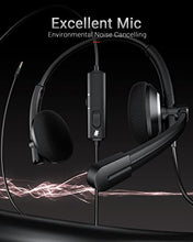Load image into Gallery viewer, awatrue Wired Headset with Microphone for PC Laptop - 3.5mm Jack On Ear Headphones with Noise Cancelling Microphone for Boom Skype Webinars, in-line Control,Comfortable