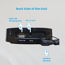 Load image into Gallery viewer, HANNLOMAX HX-203Wi PLL FM Radio Alarm Clock with Wireless Charger and 2.4A USB Port for Charging (Purple)