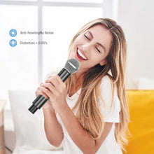 Load image into Gallery viewer, FDUCE W30 Wireless Microphone,UHF Dynamic Handheld Microphone,Rechargeable Receiver with Volume Adjustment Button,for Karaoke,Singing,Family Party(200ft)