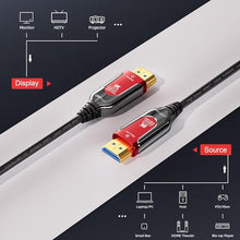 Load image into Gallery viewer, DGHUMEN 65Ft Plenum Rated HDMI Cable(CMP), 8K 48Gbps Fiber Optic Ultra High Speed Long HDMI 2.1 Cord, in Wall Plenum-Rated Cable for Pipes, HDMI to HDMI, Male to Male - (65Ft-CMP)