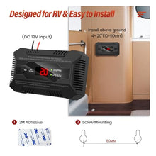 Load image into Gallery viewer, RV Carbon Monoxide and Propane Gas Detector Alarm, LP/CO Leak Alarm with Separate LED Indicator Light,Carbon Monoxide 85dB Safe Warning to Ensure Boat RV Camping Safety Travel, 12 VDC- Black