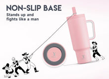 Load image into Gallery viewer, Meoky 40 oz Tumbler with Handle and Flip Straw, 100% Leakproof Tumbler with Lid and Straw, Stainless Steel Insulated Cup, Cupholder Friendly, Keeps Cold for 34 Hours (Blush)