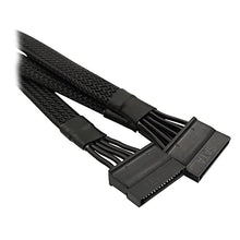 Load image into Gallery viewer, COMeap SATA Power Cable for EVGA PSUs, 6 Pin to 3X 15 Pin SATA Hard Drive Adapter Sleeved Splitter for Some Specific Types of EVGA Power Supply 20-in(50cm)