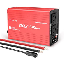 Load image into Gallery viewer, YSOLX 1000W Power Inverter 12V to 110V - DC to AC Converter with USB-C 65W/USB-A 24W, Dual AC Outlet, 1000 Watt Inverter Suitable for 12v Truck/Rv/Camping/Home