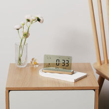 Load image into Gallery viewer, ClocTeck Alarm Clock for Bedroom, 3 Lould Alarms, Transparent LCD Display with Indoor Temperature and Humidness, Endurance Over 40 Days, Future Digital Clock for Gifts
