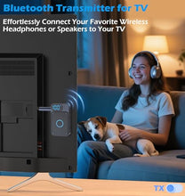 Load image into Gallery viewer, Airplane Bluetooth Adapter for AirPods Headphones, Bluetooth Transmitter for TV Headphones, Wireless Audio Receiver for Home Stereo, 3.5mm AUX Adapter for Car, KAIY Wireless 5.4 Transmitter Receiver