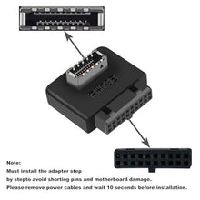 Load image into Gallery viewer, COMeap USB 3.2 Gen 1 to USB 3.2 Gen 2 Header Adapter, USB 3.1 Type-E Key-A to USB 3.0 20 Pin Header Converter for Type C Motherboard (Reverse Type)