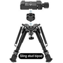 Load image into Gallery viewer, Bipod Arca Mount, ARCA Rail Bipod Adapter Support Atlas NC Bipod and Harris Style, Clamp Compatible Arca Swiss Rails and Quick Release Plates, WEYLLAN AB45 for Tripod Ball Heads