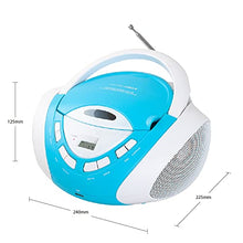 Load image into Gallery viewer, HANNLOMAX HX-320CD CD/MP3 Boombox, AM/FM Radio, USB Port for MP3 Playback, Aux-in, LCD Display, AC/DC Dual Power Source. (Blue/White)