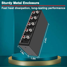 Load image into Gallery viewer, FlyroadUp 3.5mm Aux + RCA L/R Bi-Directional Stereo Audio Switch 4 in 1 Out A/B Analog Audio Switcher Selector