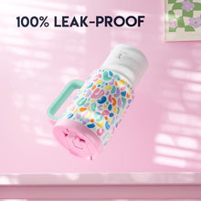 Load image into Gallery viewer, Meoky 32 oz Tumbler with Handle and Flip Straw, 100% Leakproof Tumbler with Lid and Straw, Stainless Steel Insulated Cup, Cupholder Friendly, Keeps Cold for 24 Hours (Leopard)