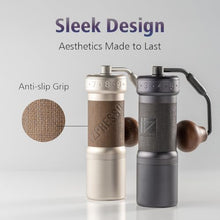 Load image into Gallery viewer, 1Zpresso K-Ultra Manual Coffee Grinder Silver with Carrying Case, Assembly Consistency Grind Stainless Steel Conical Burr, Foldable Handle, Numerical External Adjustable Setting, All-Round Grinder