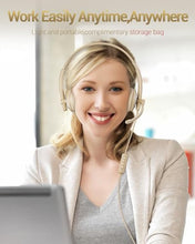 Load image into Gallery viewer, awatrue USB Headset with Microphone for PC Laptop - Headphones with Noise Cancelling Microphone for Computer,On-Ear Wired Office Call Center Headset for Boom Skype Webinars,Lightweight-Apricot