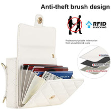 Load image into Gallery viewer, XIMAND for Samsung Galaxy Z Flip 7 Accordion Crossbody Wallet Case, 4 Card Slots, RFID Blocking, and Adjustable Strap - Stylish and Versatile Accessory.(White)