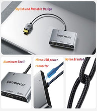 Load image into Gallery viewer, SWITCHFLUX DisplayPort to Dual HDMI with DP Adapter |4K@60Hz| Extended Display 1 in 3 Out MST Hub for Multiple Monitors Compatible with PC,NVIDIA/AMD Graphics Card