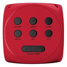 Load image into Gallery viewer, HANNLOMAX HX-702C Digital Clock with Dual Alarm, 0.7" Green LED Display. Dual USB Ports (USB-A & Type-C) for Charging, AC Operation only. (Red)