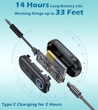 Load image into Gallery viewer, Bluetooth Adapter for Airplane Headphones, KAIY Bluetooth Transmitter Receiver, Wireless Audio Transmitter for TV/PC, AUX Car Adapter for Handsfree Call Music, Music Audio Receiver for Home Stereo