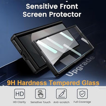 Load image into Gallery viewer, MSOTES for Galaxy Z Fold 7 Wallet Case with Screen Protector, Built-in Kickstand & Hinge Protection, 3 RFID Blocking Card Slots Carbon Fiber Texture Leather Case for Samsung Galaxy Z Fold7 (Black)