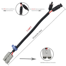 Load image into Gallery viewer, COMeap Solar Panel Connector for Anderson 10AWG, Compatible with MC-4 to 50A/600V Anderson Adapter Plug Charge Extension Cable for Solar Generator Inverter Battery Pack Charger Kit 1.34ft(0.41m)