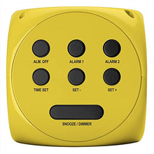 Load image into Gallery viewer, HANNLOMAX HX-702C Digital Clock with Dual Alarm, 0.7" Green LED Display. Dual USB Ports (USB-A & Type-C) for Charging, AC Operation only. (Yellow)