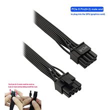 Load image into Gallery viewer, (2-Pack) COMeap PCIE Cable for EVGA, PCIe 8 Pin Male to PCIe 8 Pin (6+2) Male GPU Power Cable for EVGA Power Supply 25-inch(63cm)