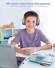 Load image into Gallery viewer, Kids Headphones Wired with Microphone for ipad Computer Laptop for Boys Girls Volume Limit Foldable Over Ear Headset for School 3.5mm Jack